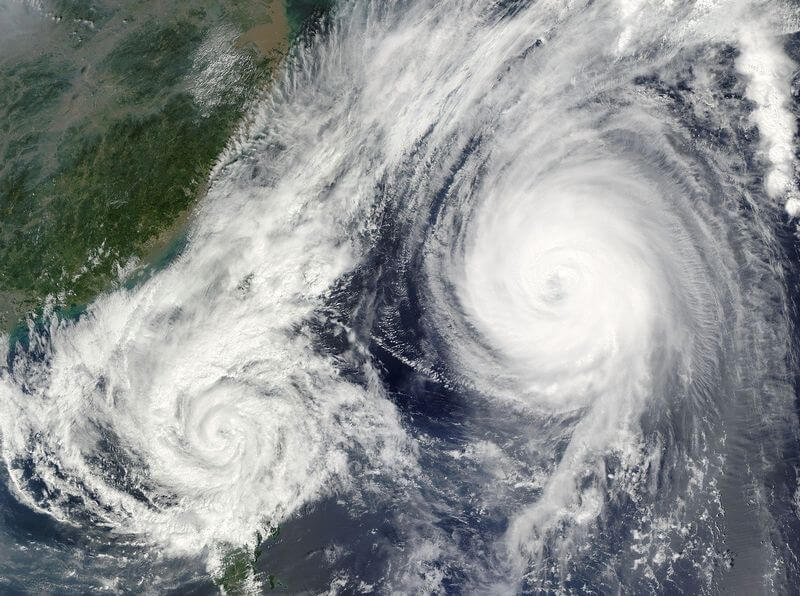 台風　地球温暖化